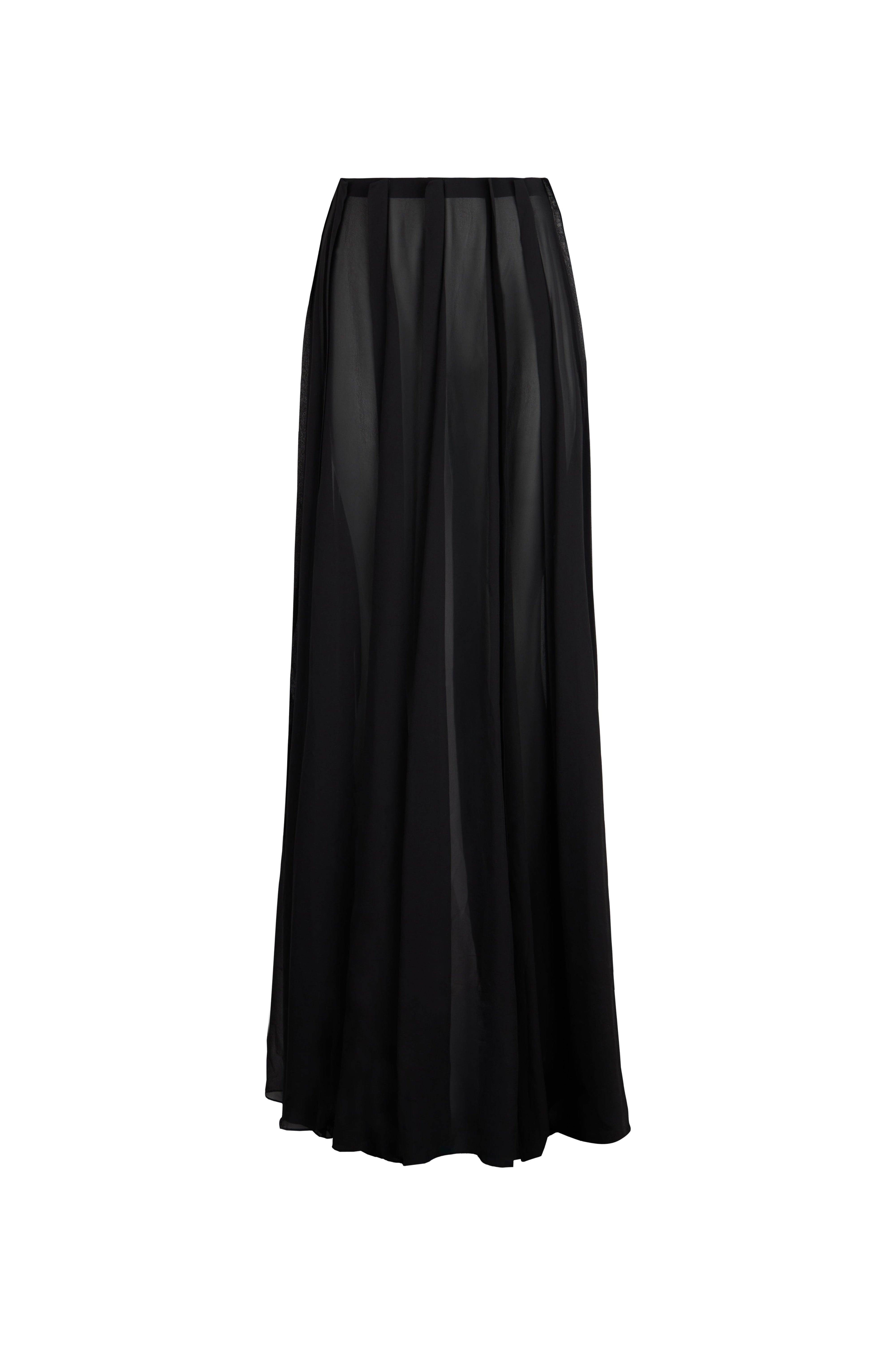 LONG PLANK SILK SKIRT