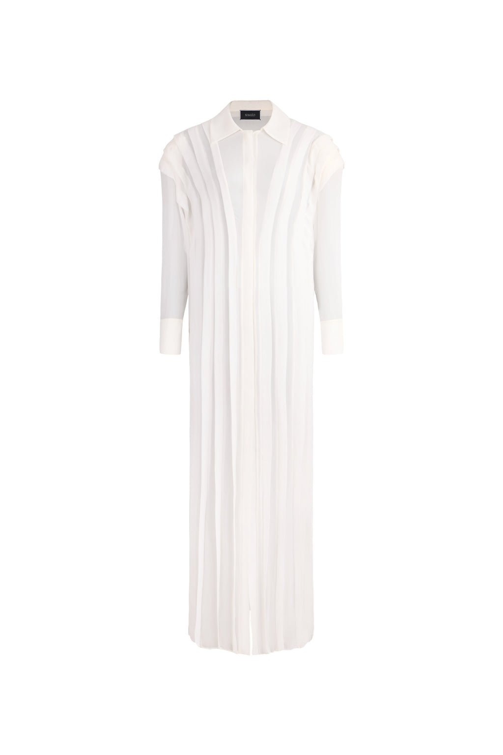 LONG TRANSPARENT PLANK DRESS