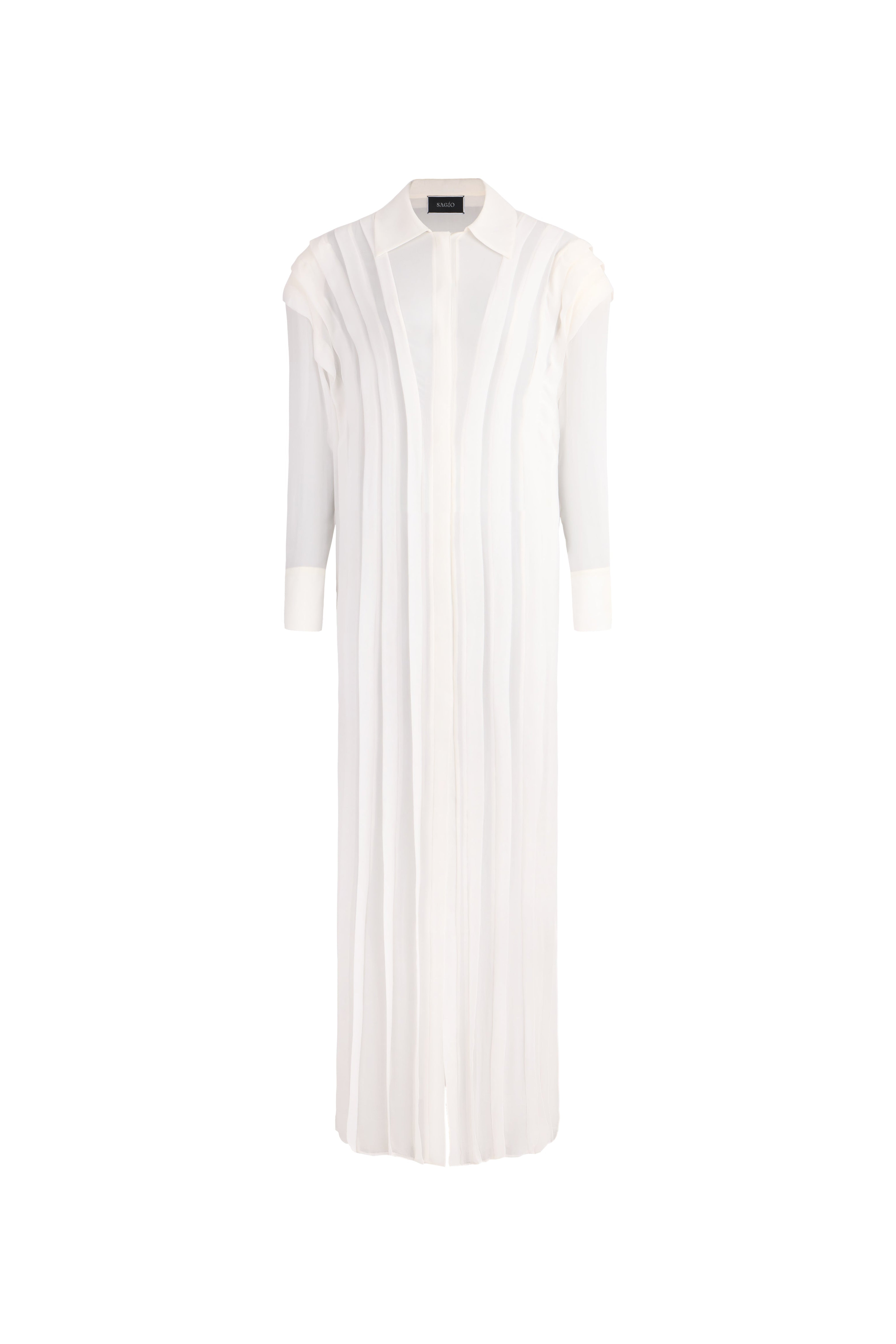 LONG TRANSPARENT PLANK DRESS