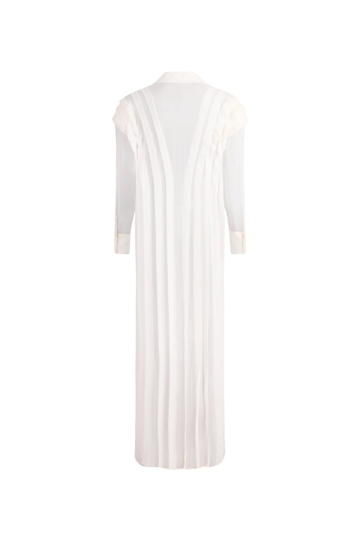 LONG TRANSPARENT PLANK DRESS