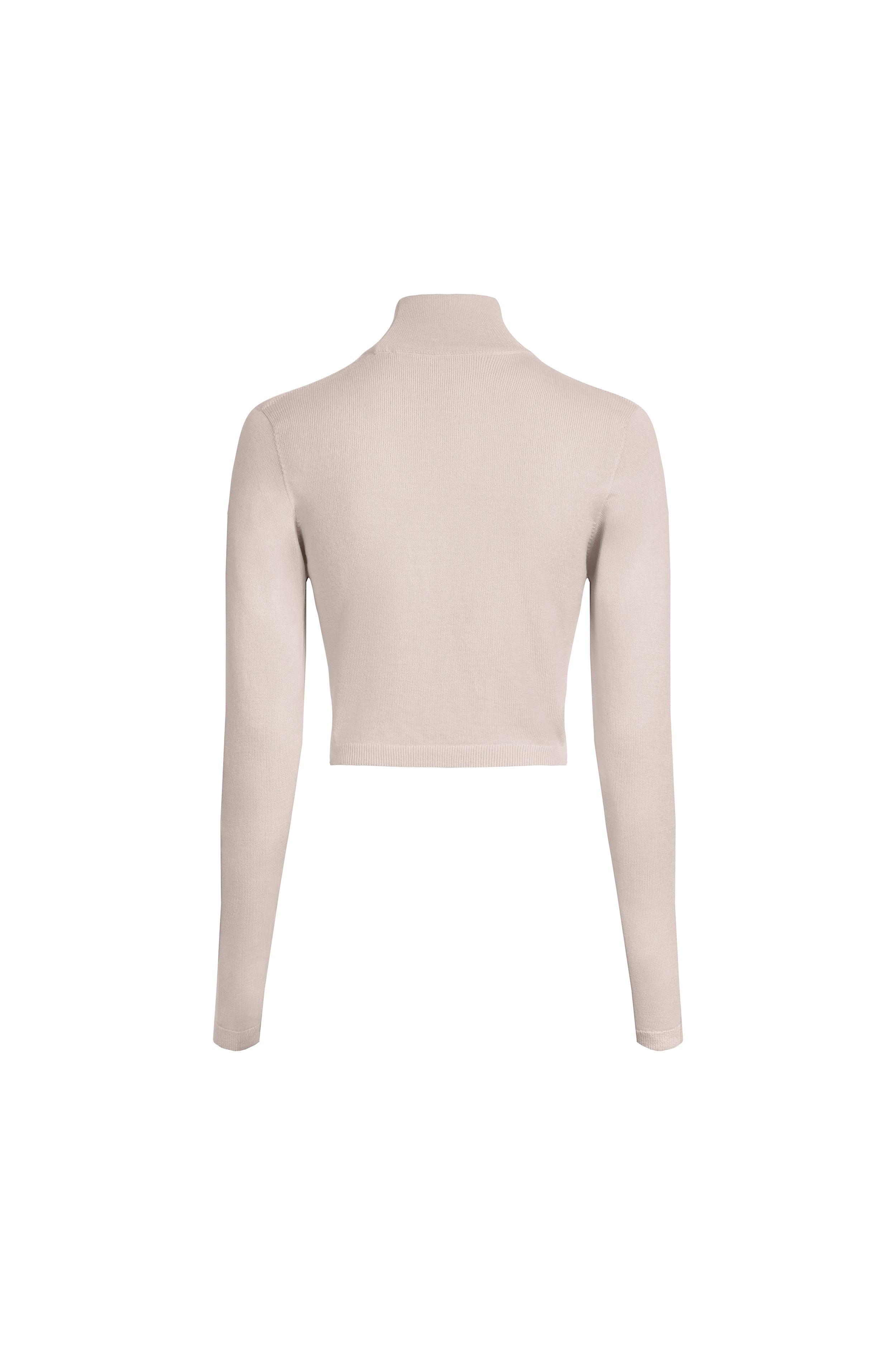 CROPPED TURTLENECK IN BEIGE