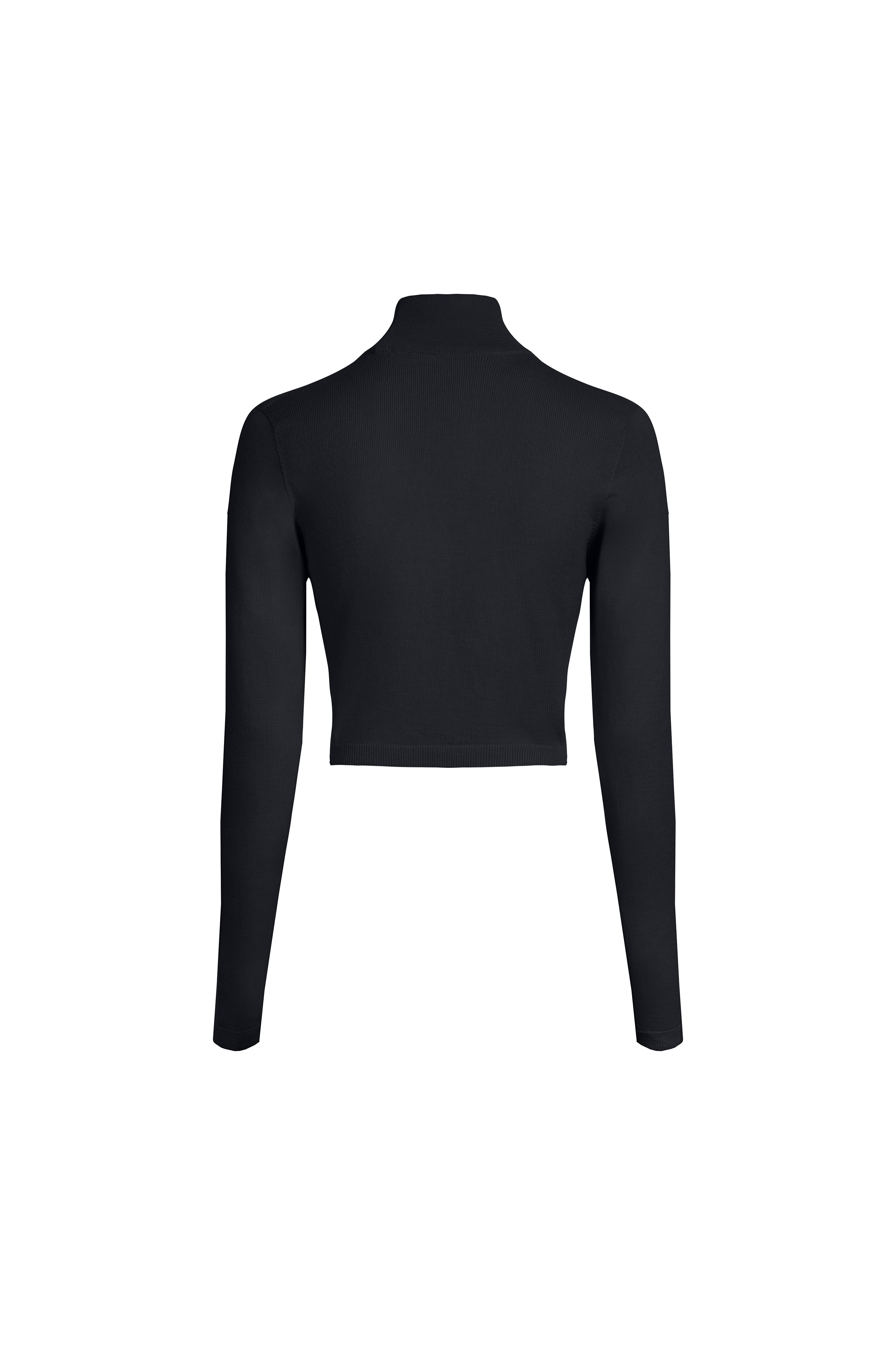 CROPPED TURTLENECK IN BLACK