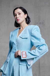 Azure velvet jacket