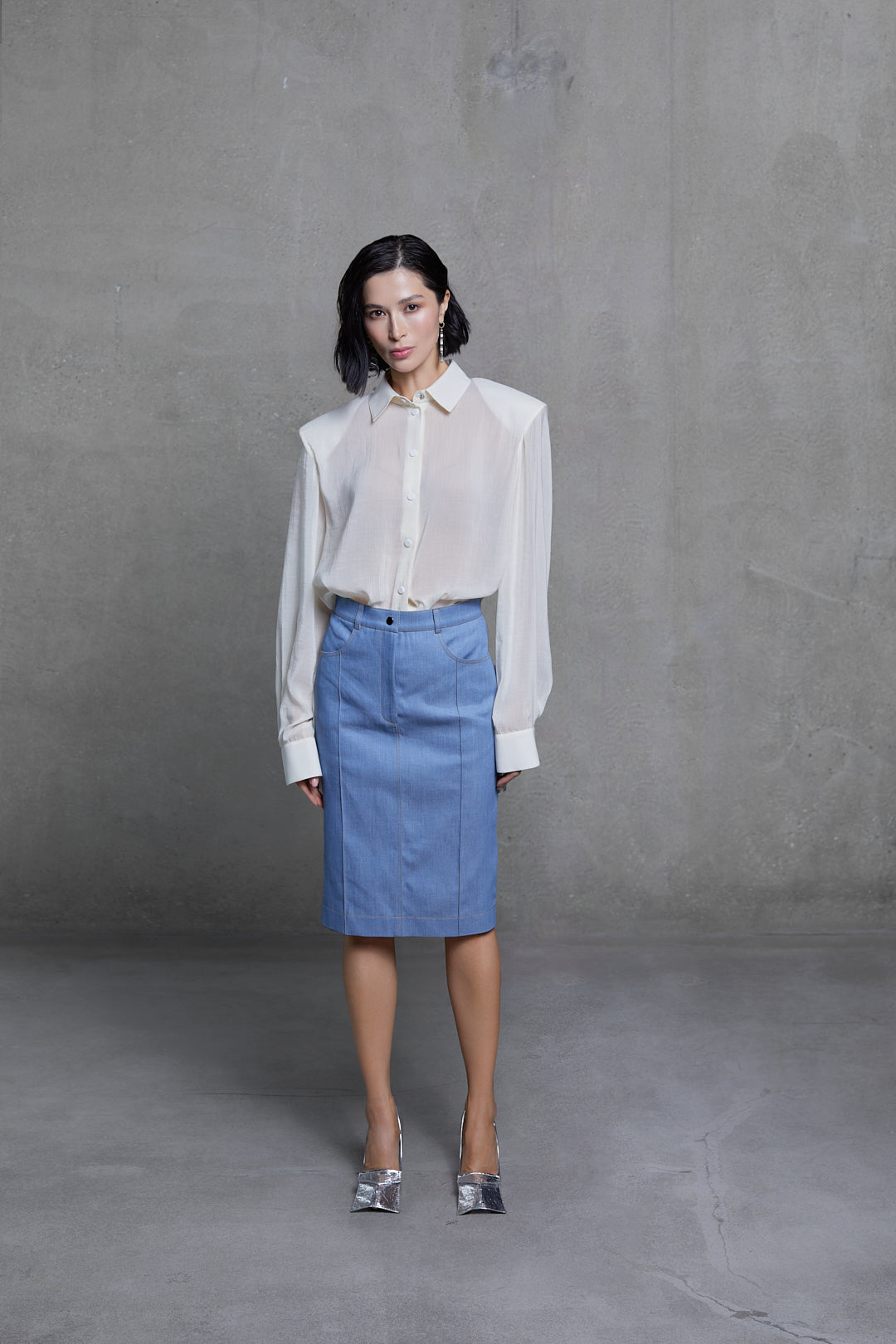 Denim classic skirt