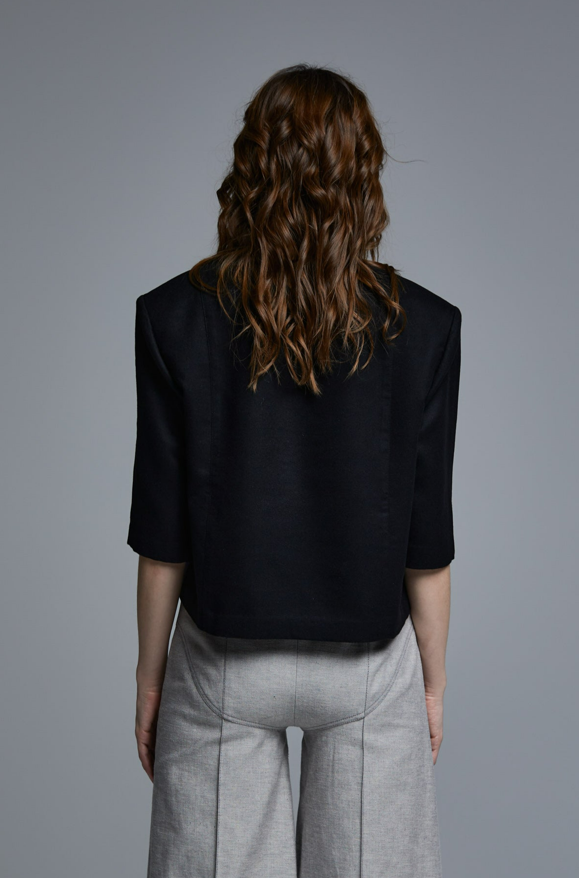 BLACK CASHMERE T-SHIRT