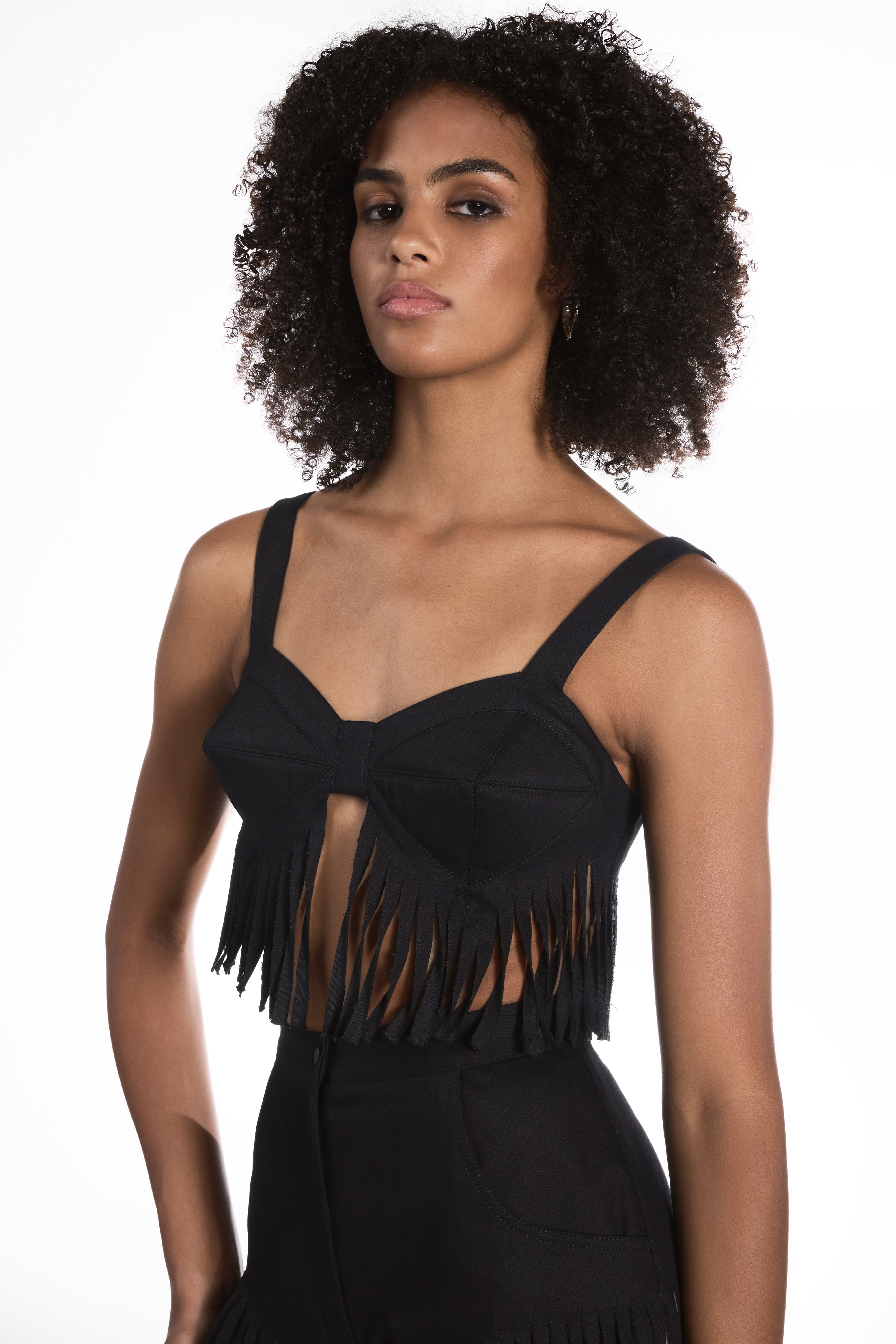 その他 Jacquard Fringe Bustier Fringe jacquard Bustier / Black | NEW ARRIVAL | TENTO online store