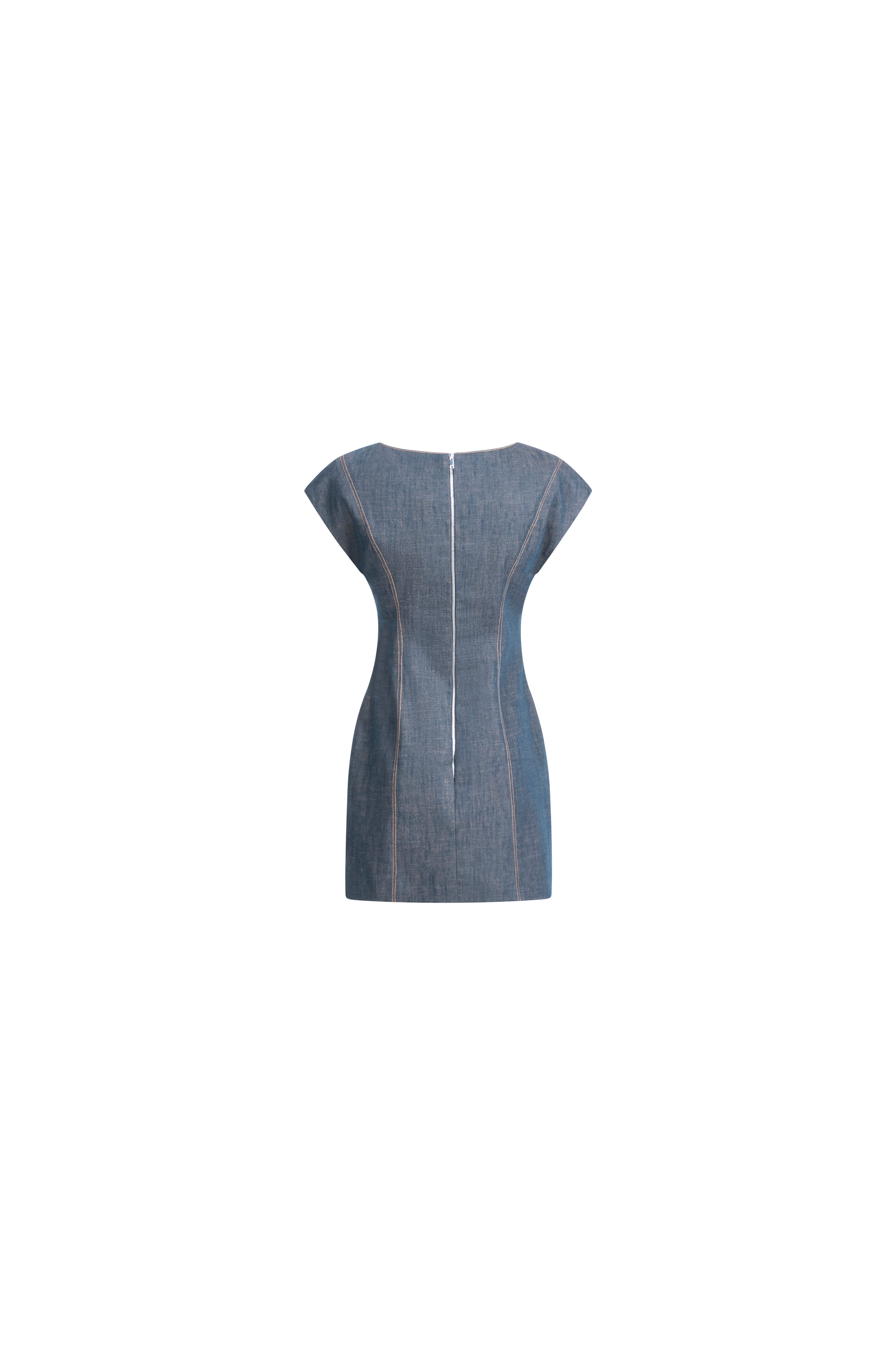 SCULPTED DENIM DRESS