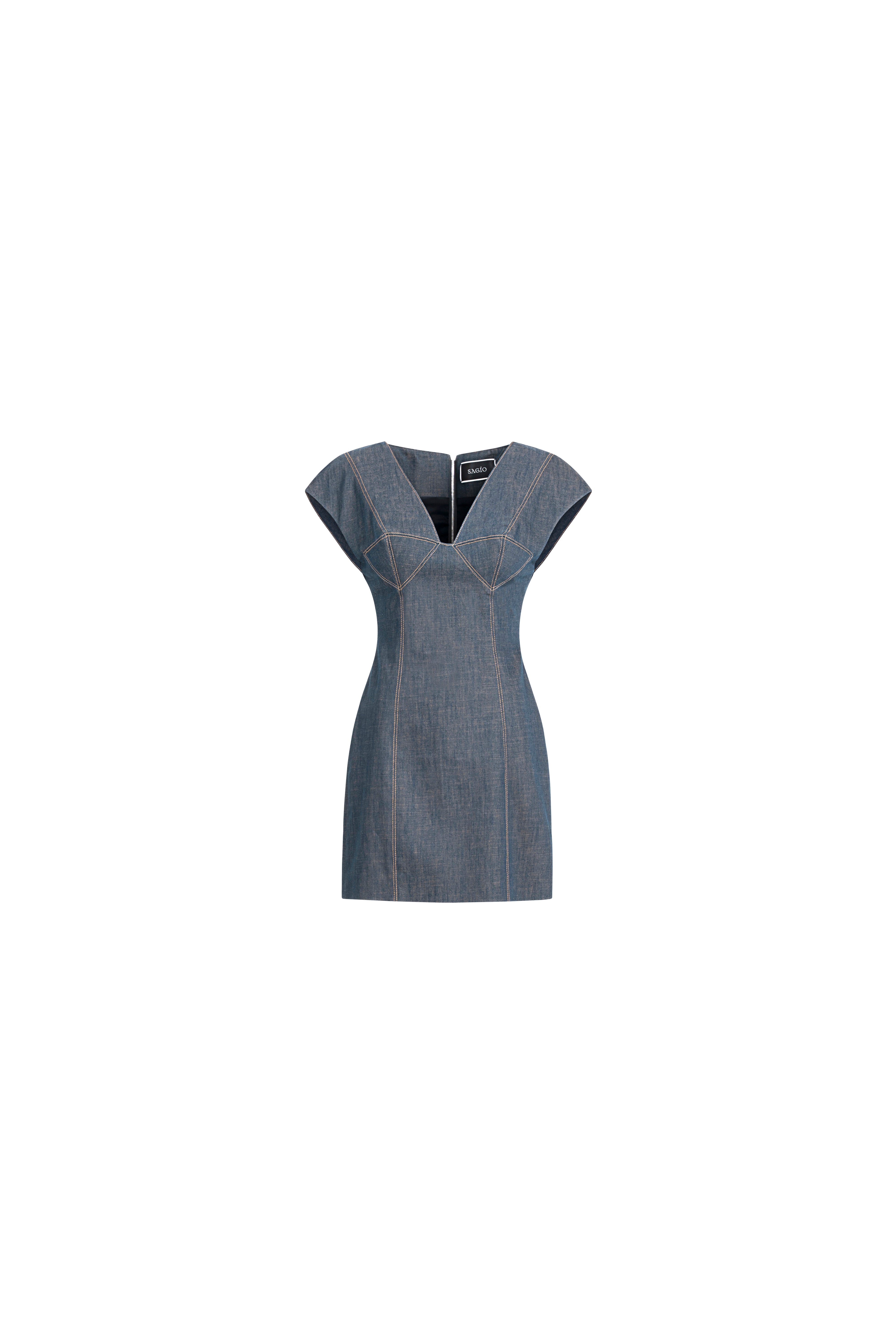 SCULPTED DENIM DRESS