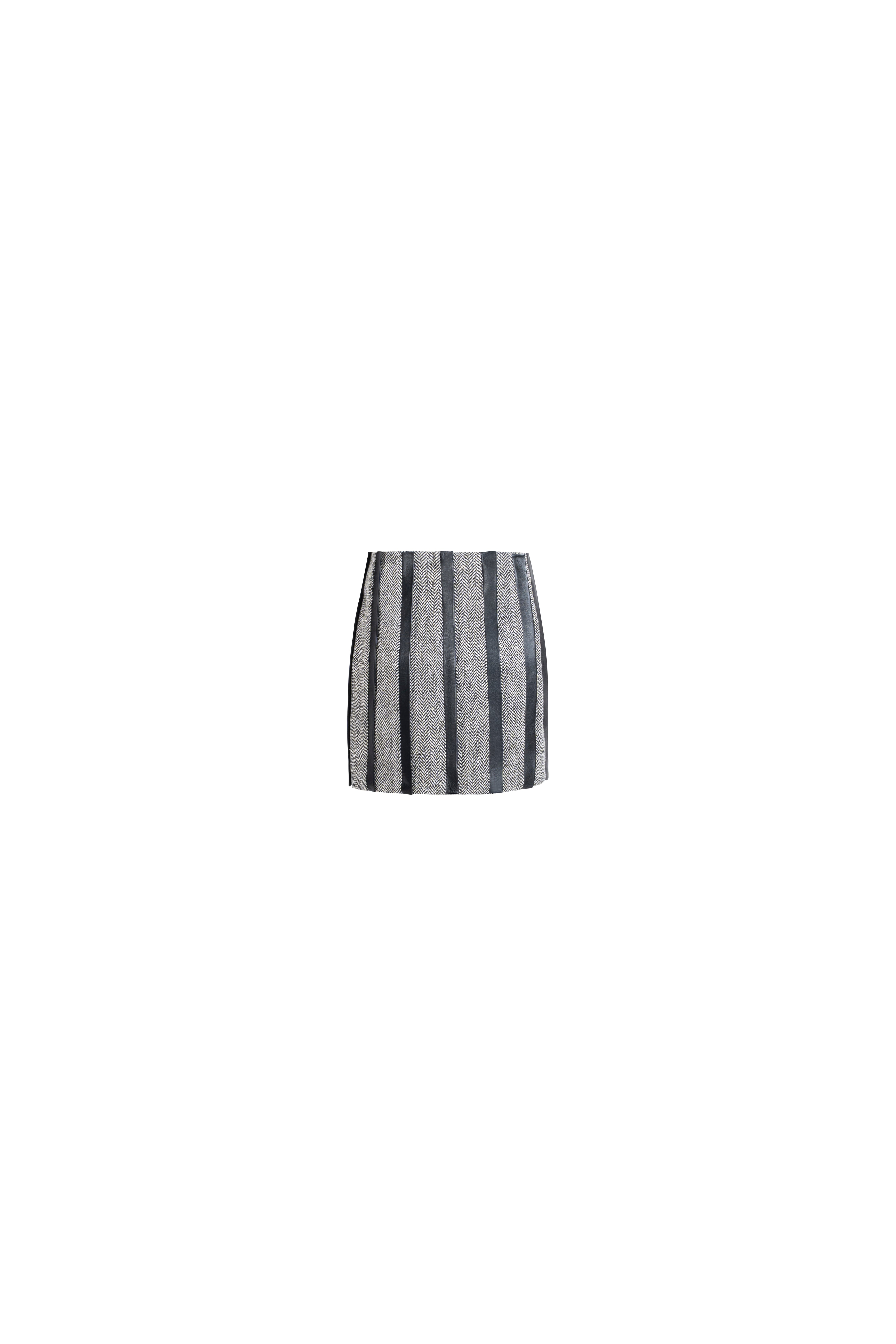 TWEED PLACKET SKIRT