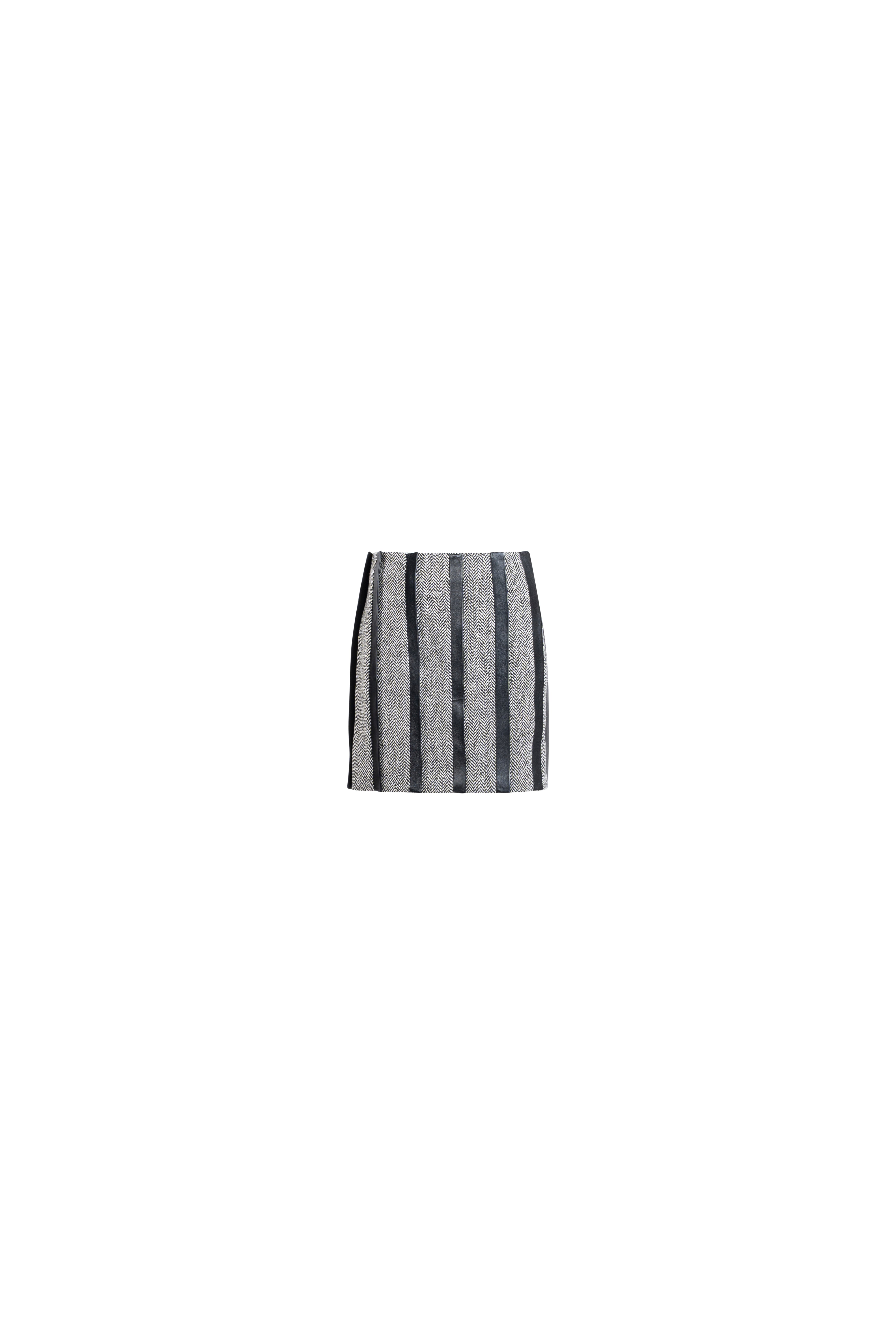 TWEED PLACKET SKIRT