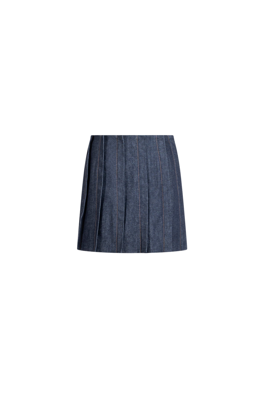 SAGIO Mini Denim Placket Skirt, three-quarter view, FW 25/26
