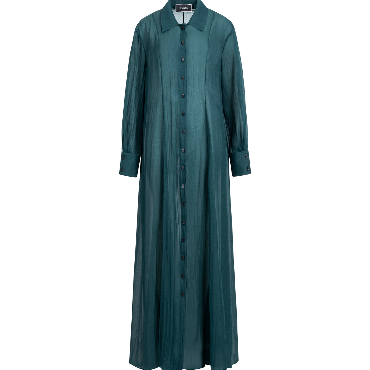 Silk Long Shirt Dress – 100% Silk Maxi, Flowing Fit