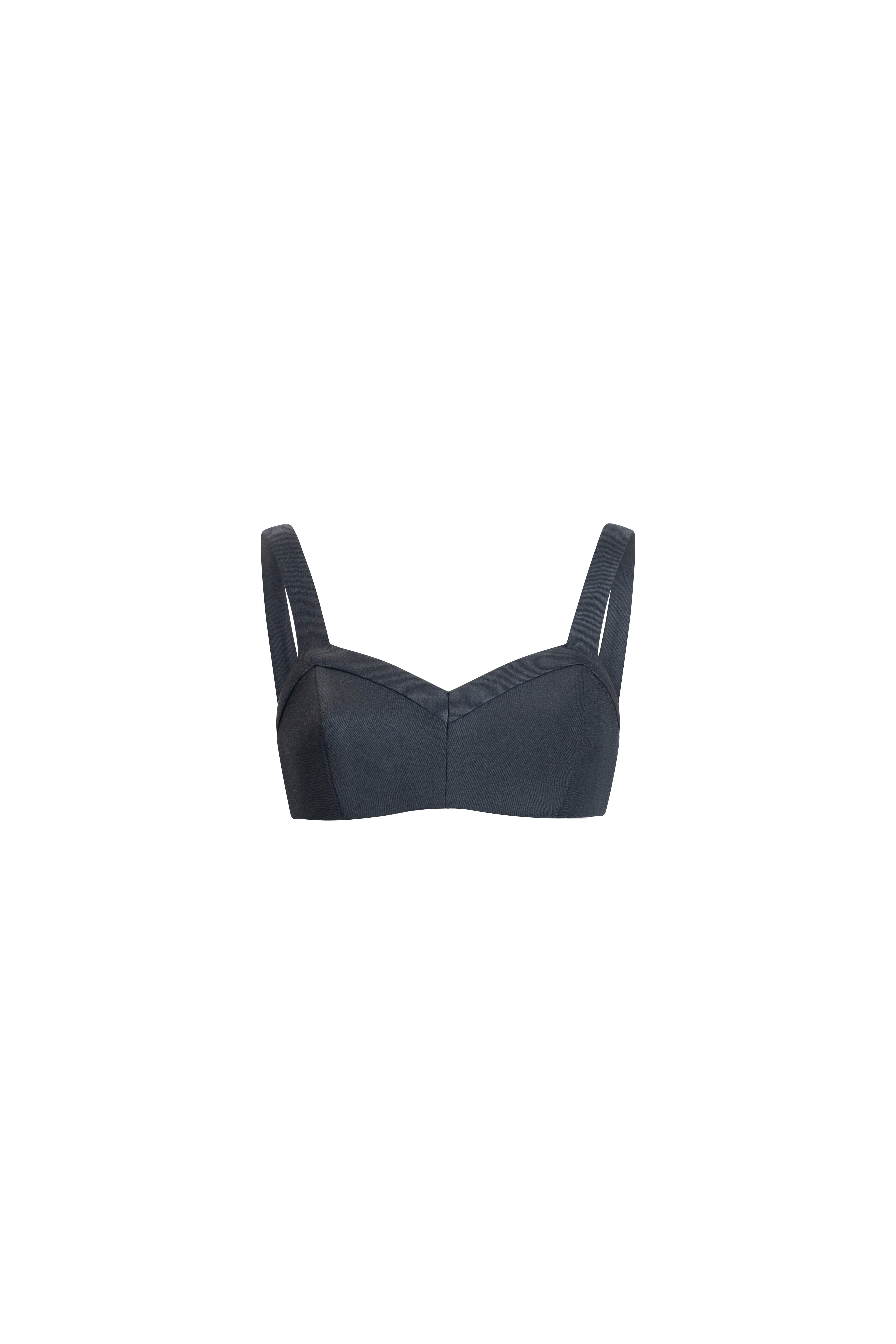 GEOMETRIC WOOL BUSTIER