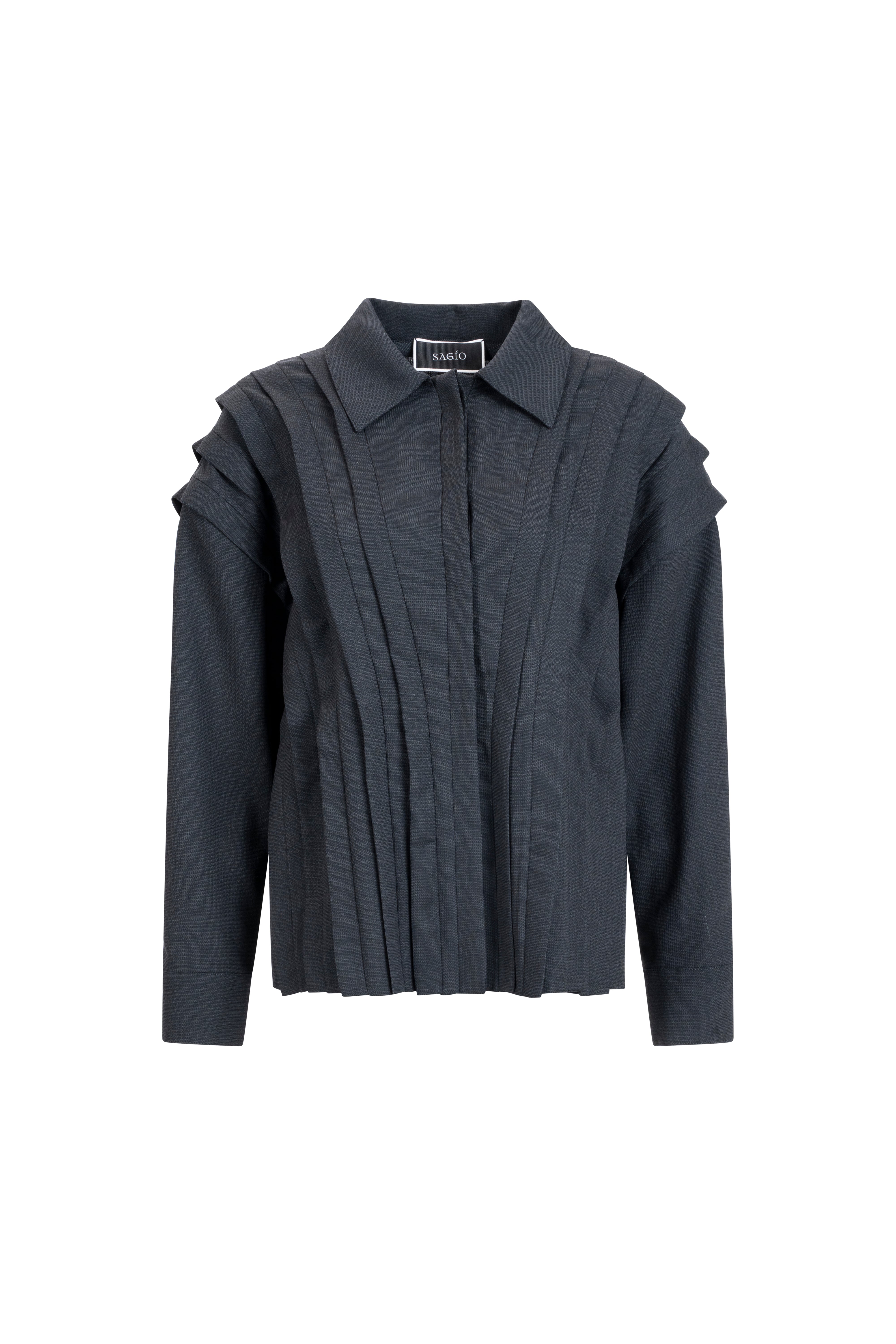 PLACKET SHORT BLOUSE