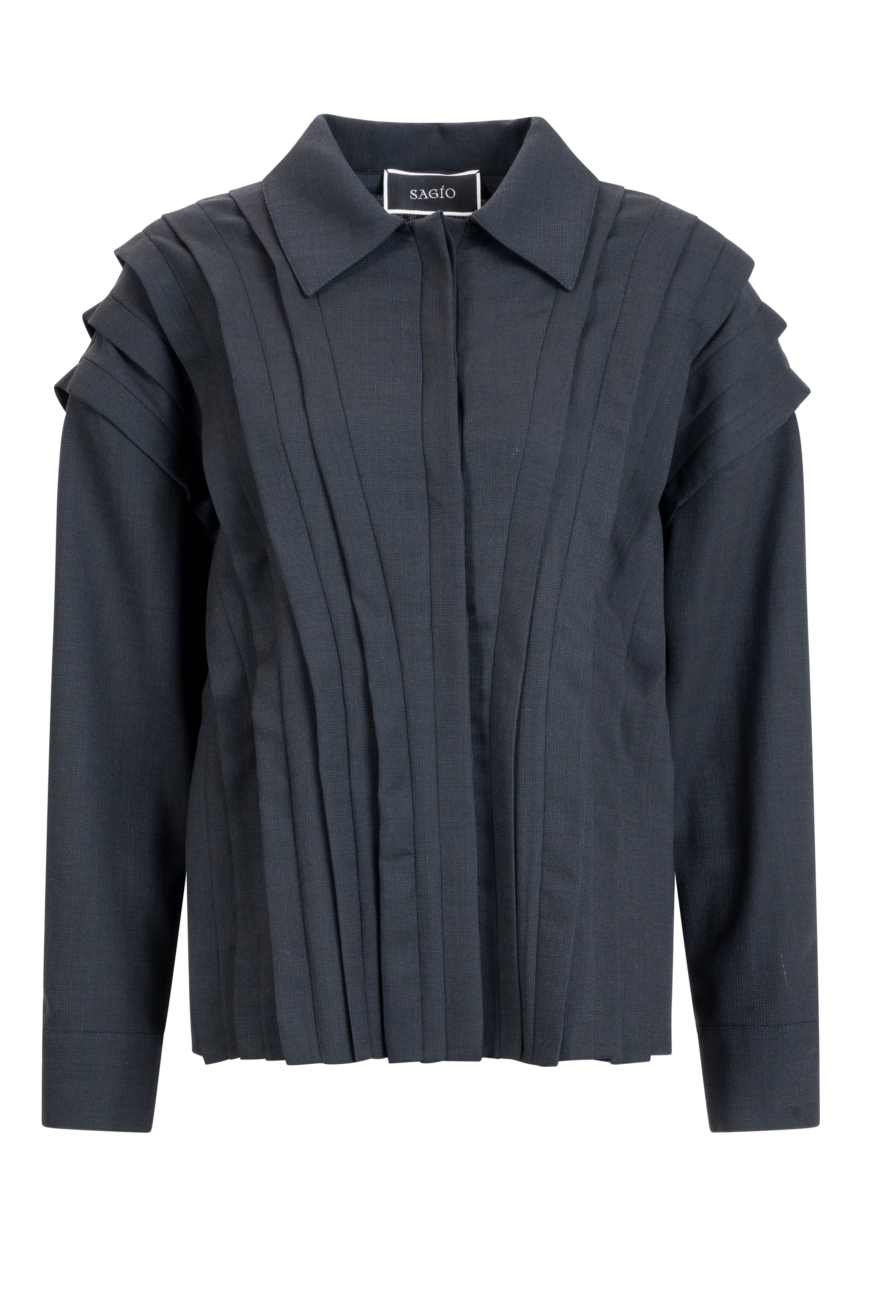 PLACKET SHORT BLOUSE