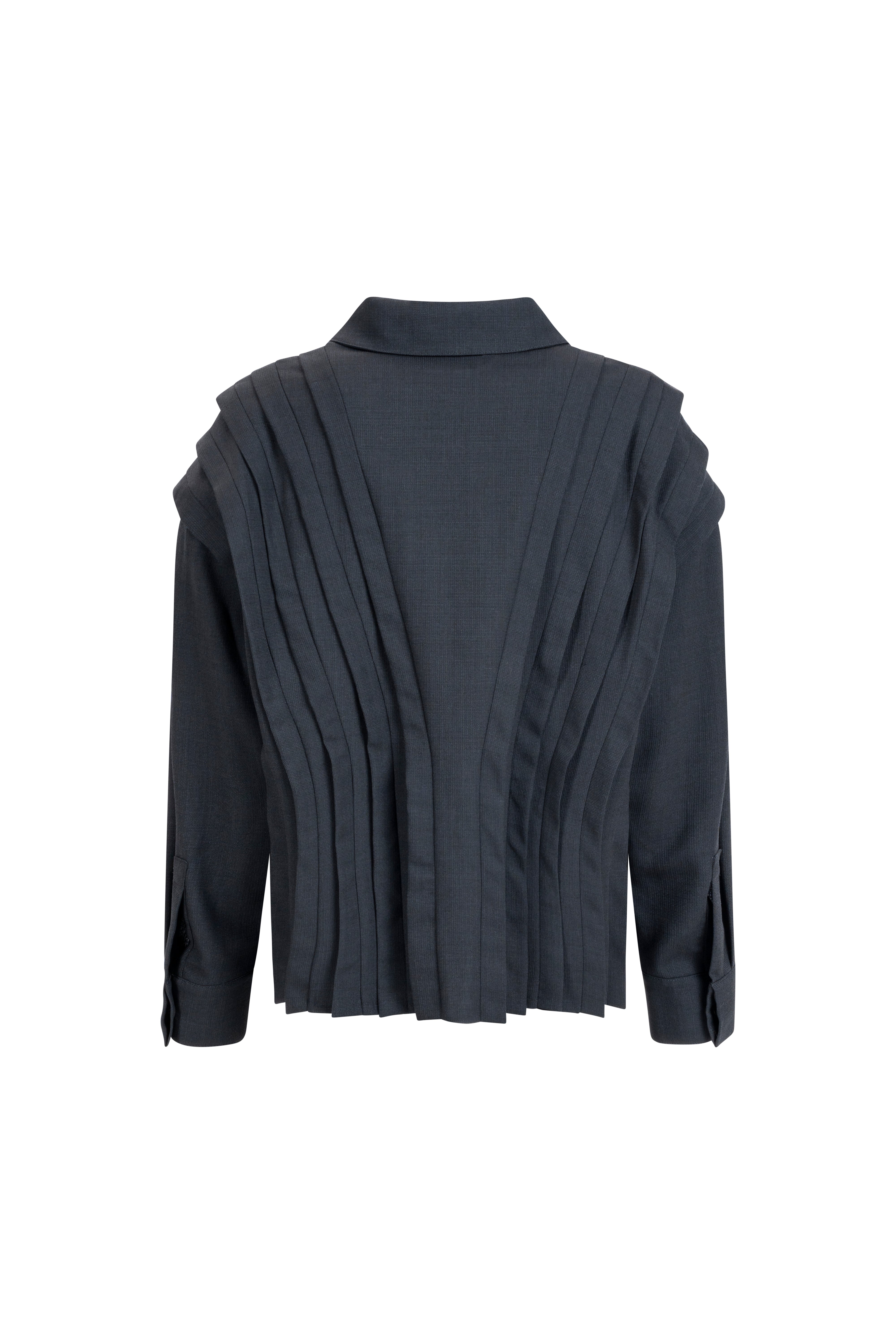PLACKET SHORT BLOUSE