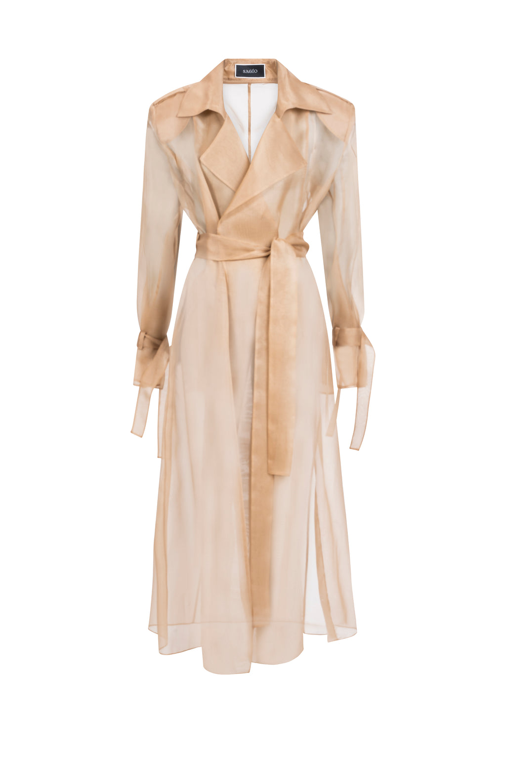 TRANSPARENT ORGANZA SLITS TRENCH