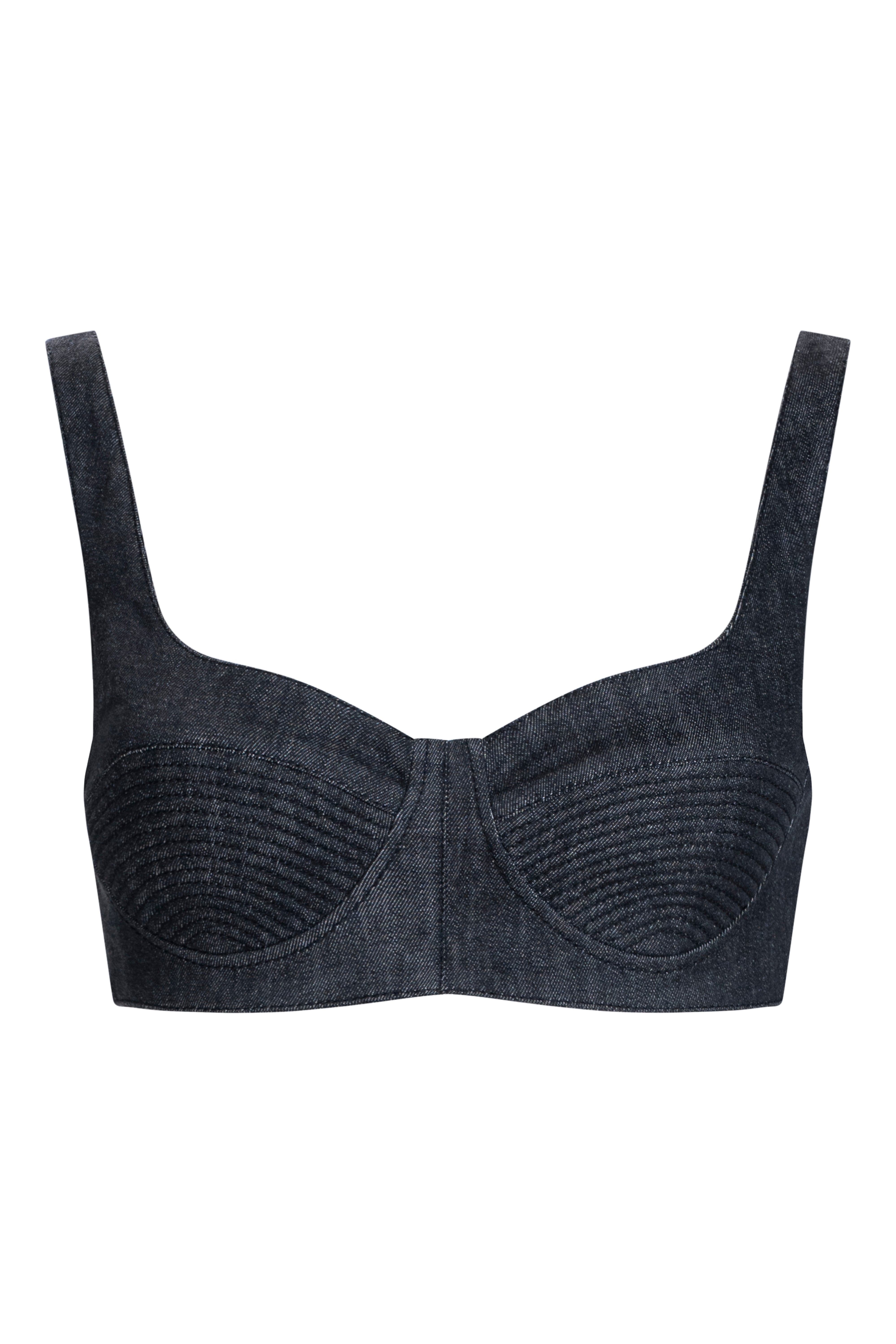 QUILTED BUSTIER TOP