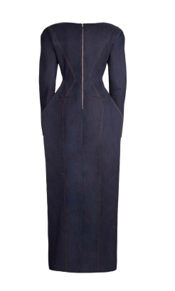 ANGULAR DENIM DRESS