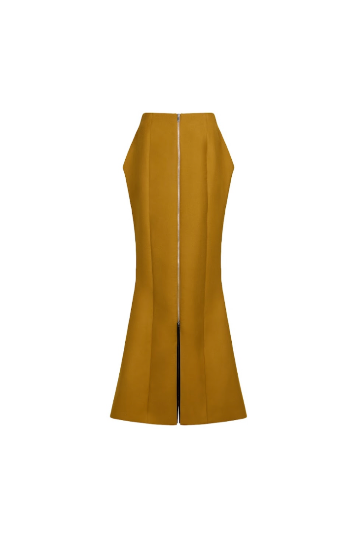 ANGULAR MAXI SKIRT AUTUMN GOLD