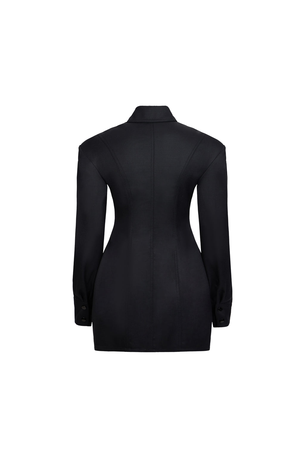 WOOL FALLING SHOULDERS SHIRT-DRESS