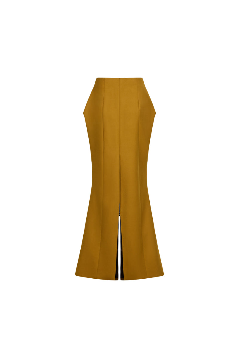 ANGULAR MAXI SKIRT AUTUMN GOLD