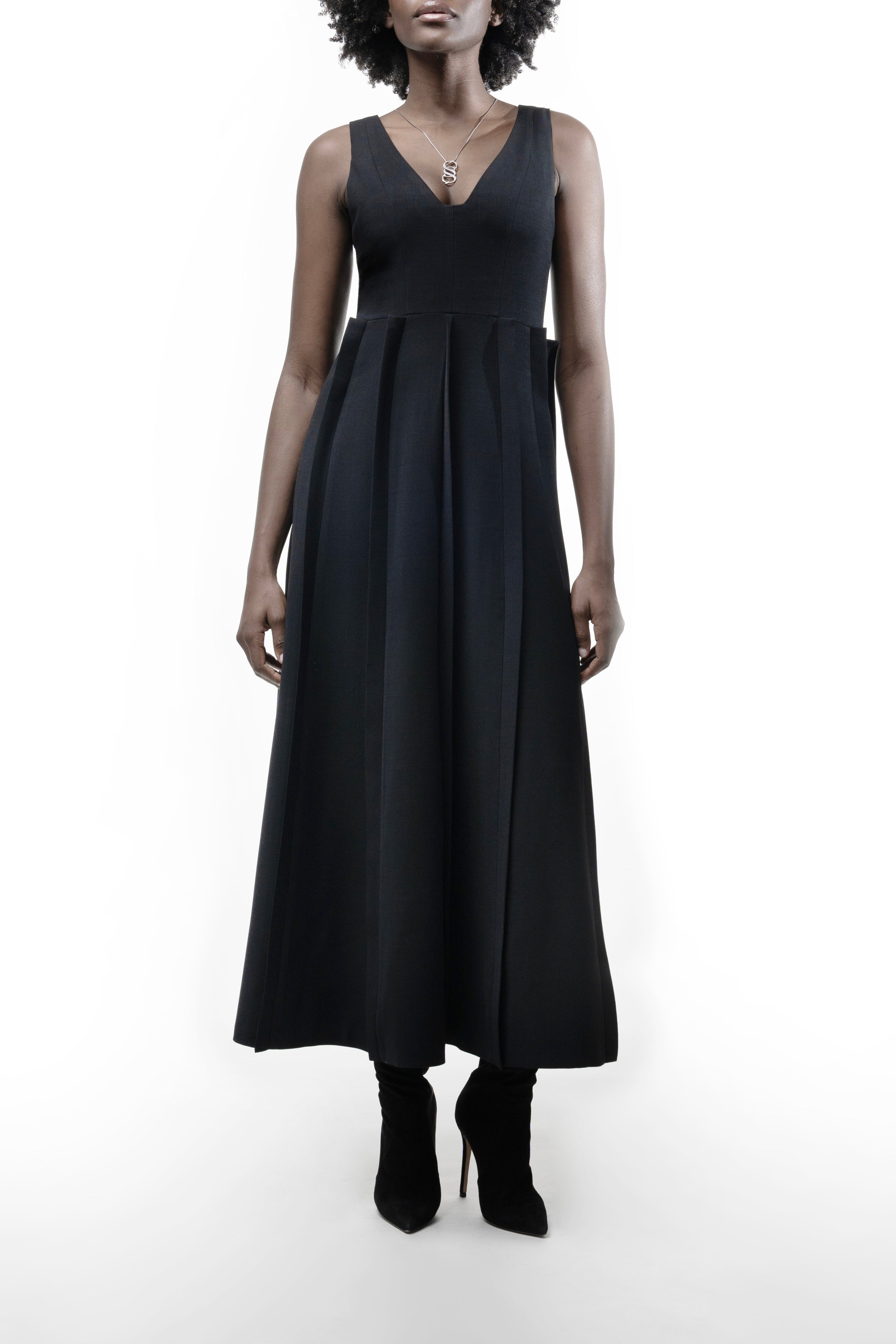 PLACKET WOOL DRESS