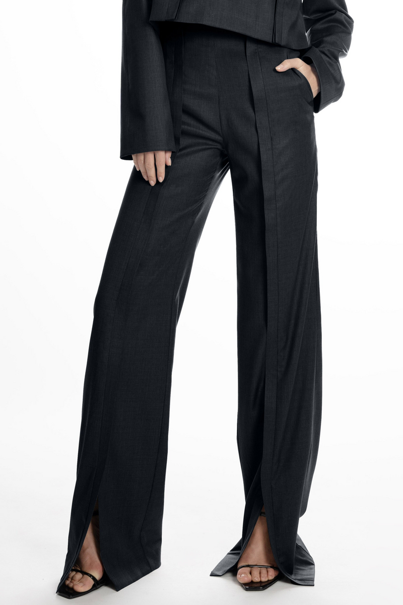 PLACKET TROUSERS WITH SLITS
