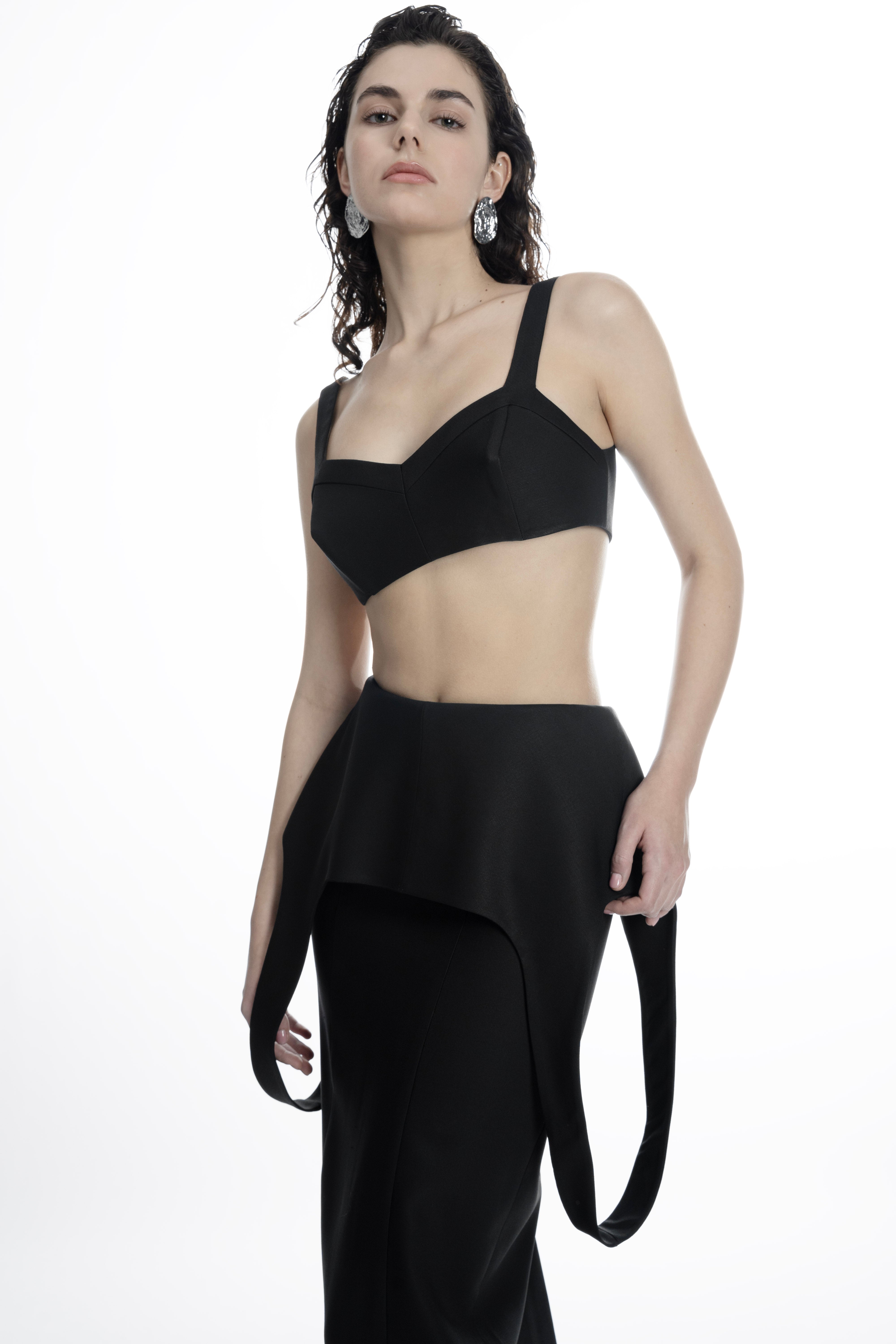 FALLING WOOL SKIRT