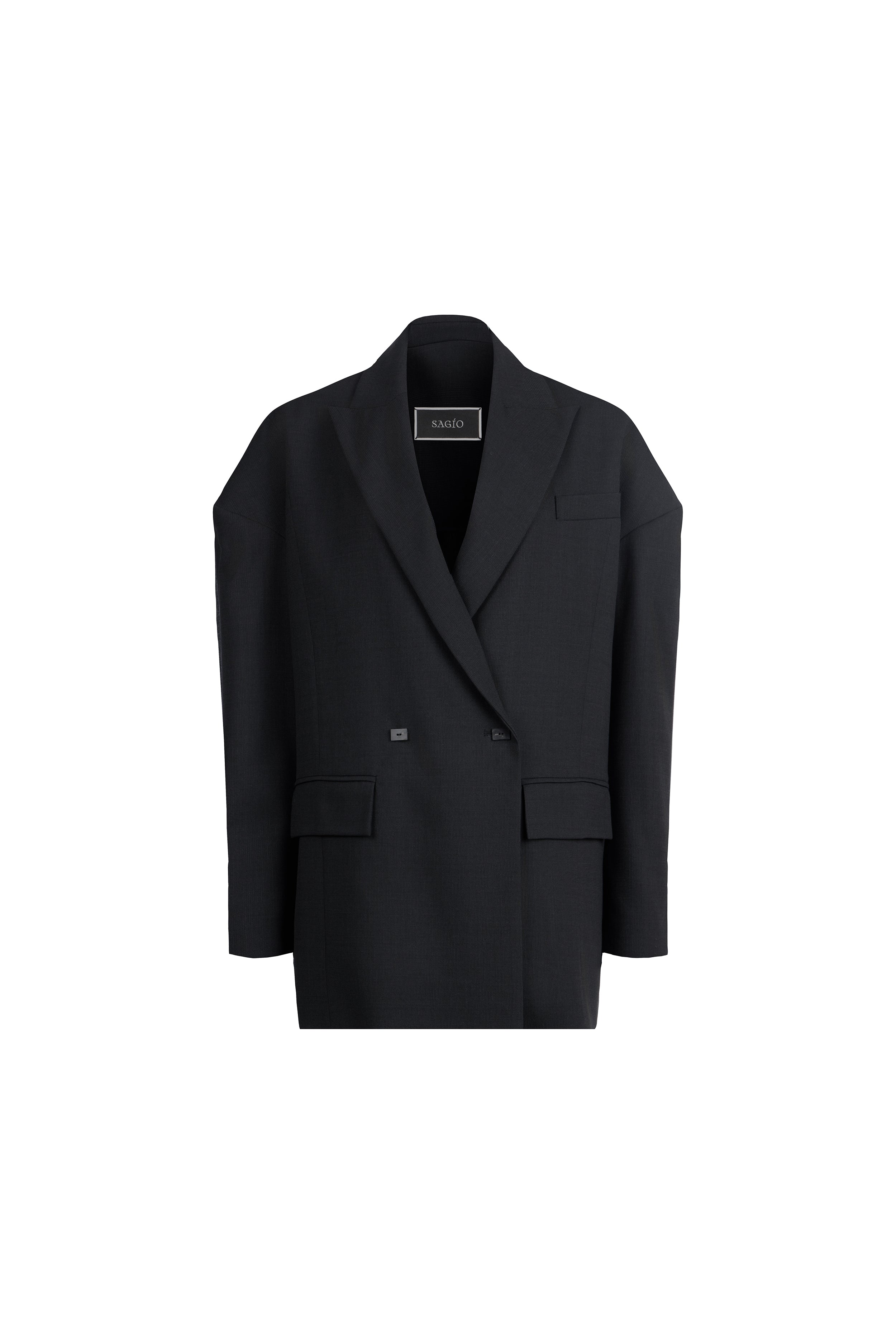 GIACCA DOPPIO PETTO CON SPALLE CADUTE