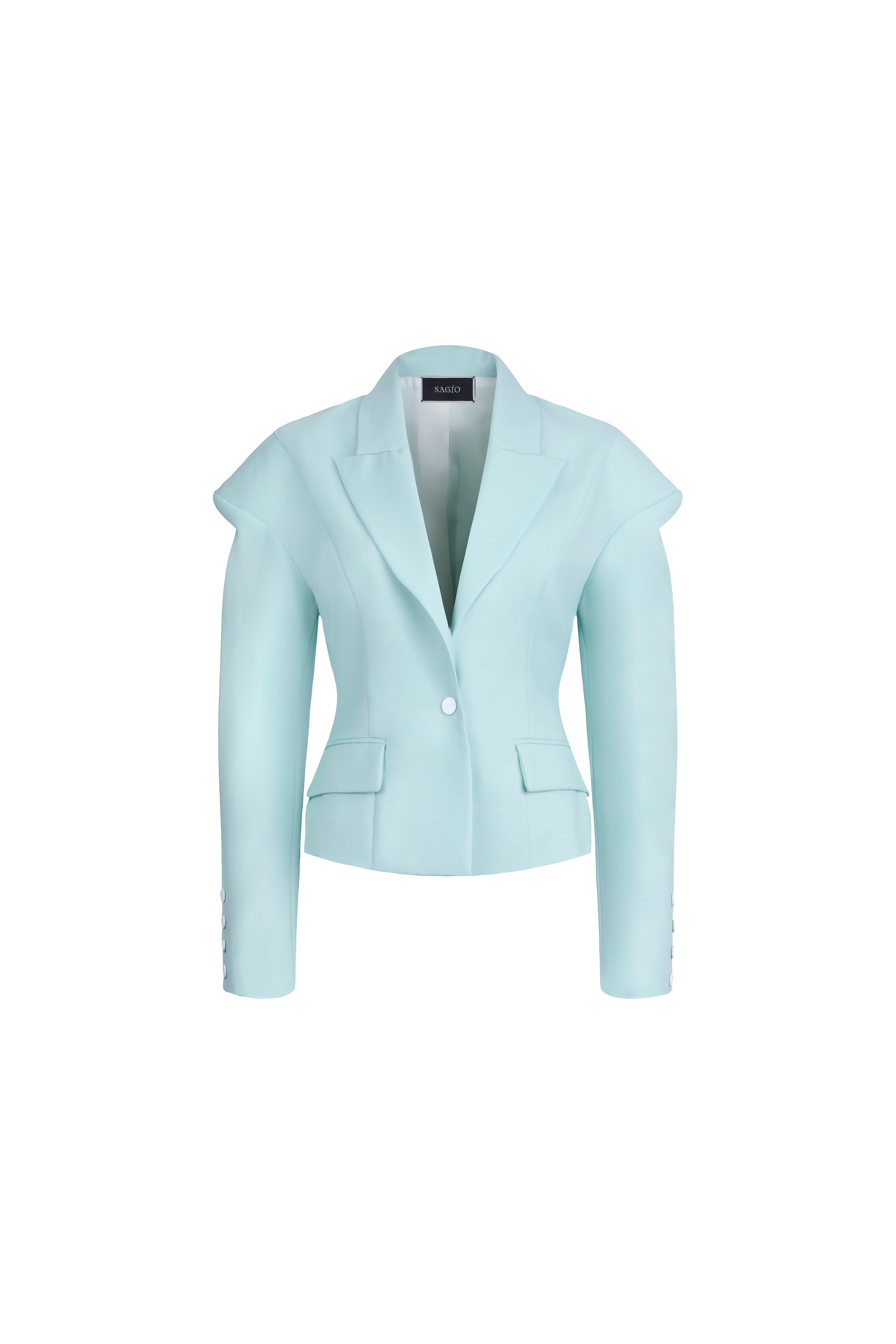 BLAZER CON SPALLE CORTE