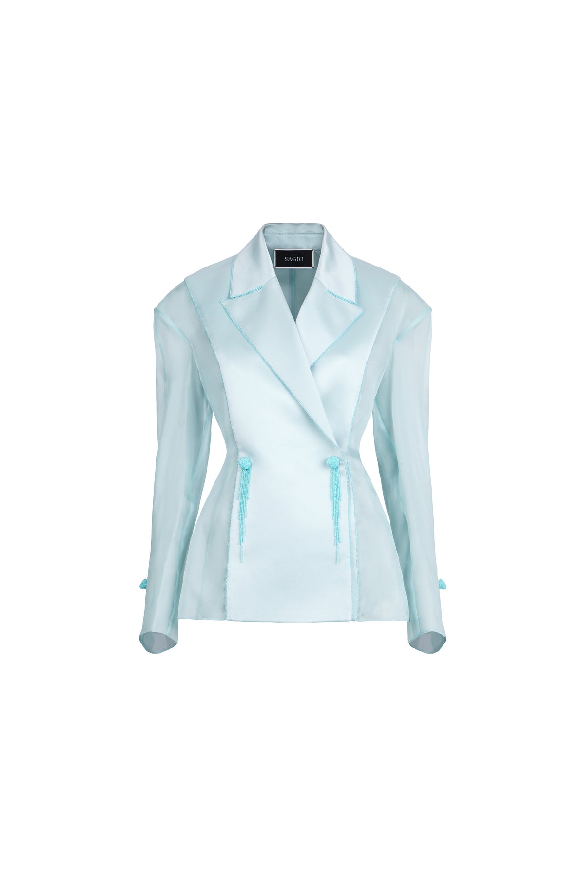 DOUBLE-BREASTED ORGANZA JACKET