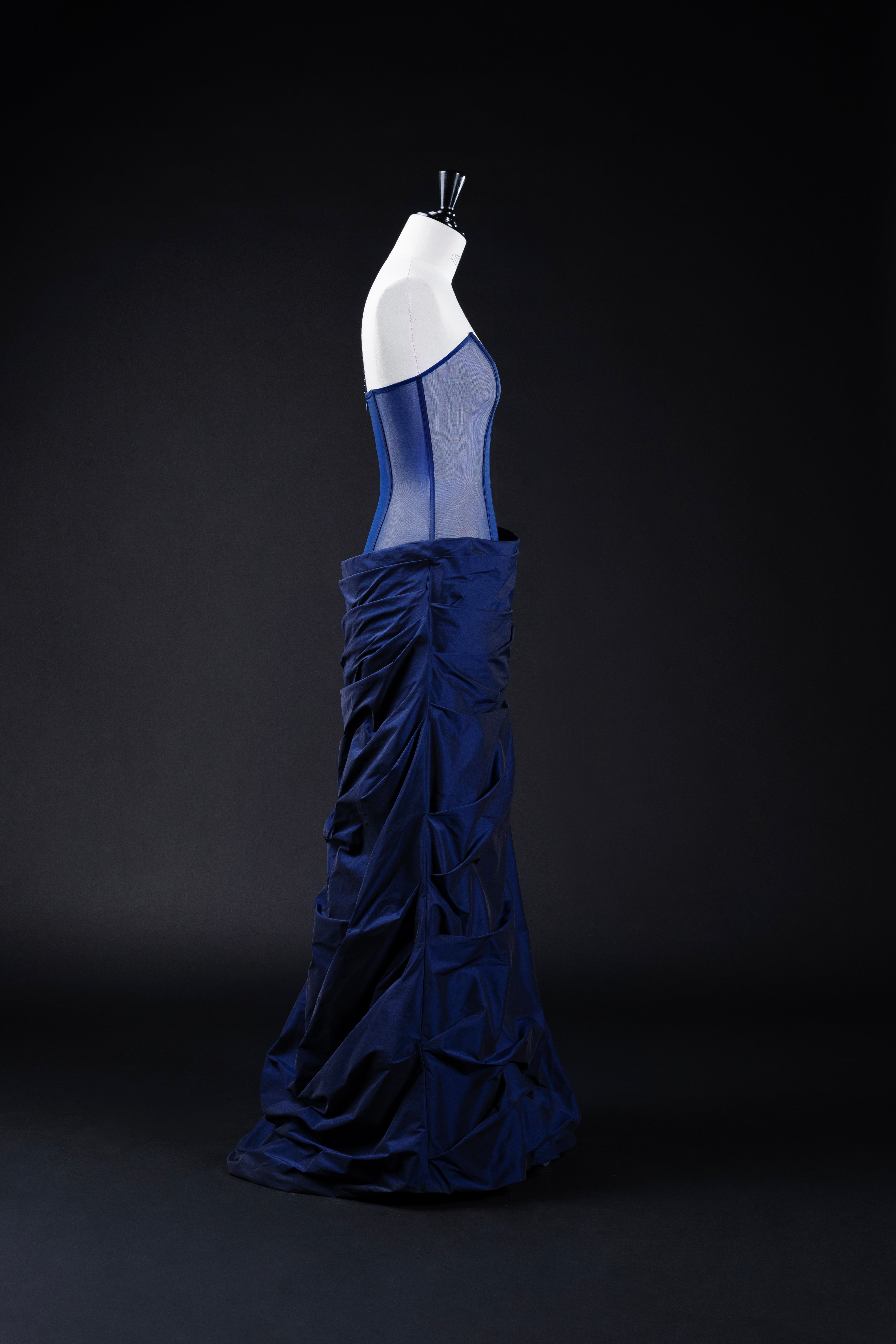 CAROLE EMBELLISHED GOWN WITH SCULPTED DRAPING