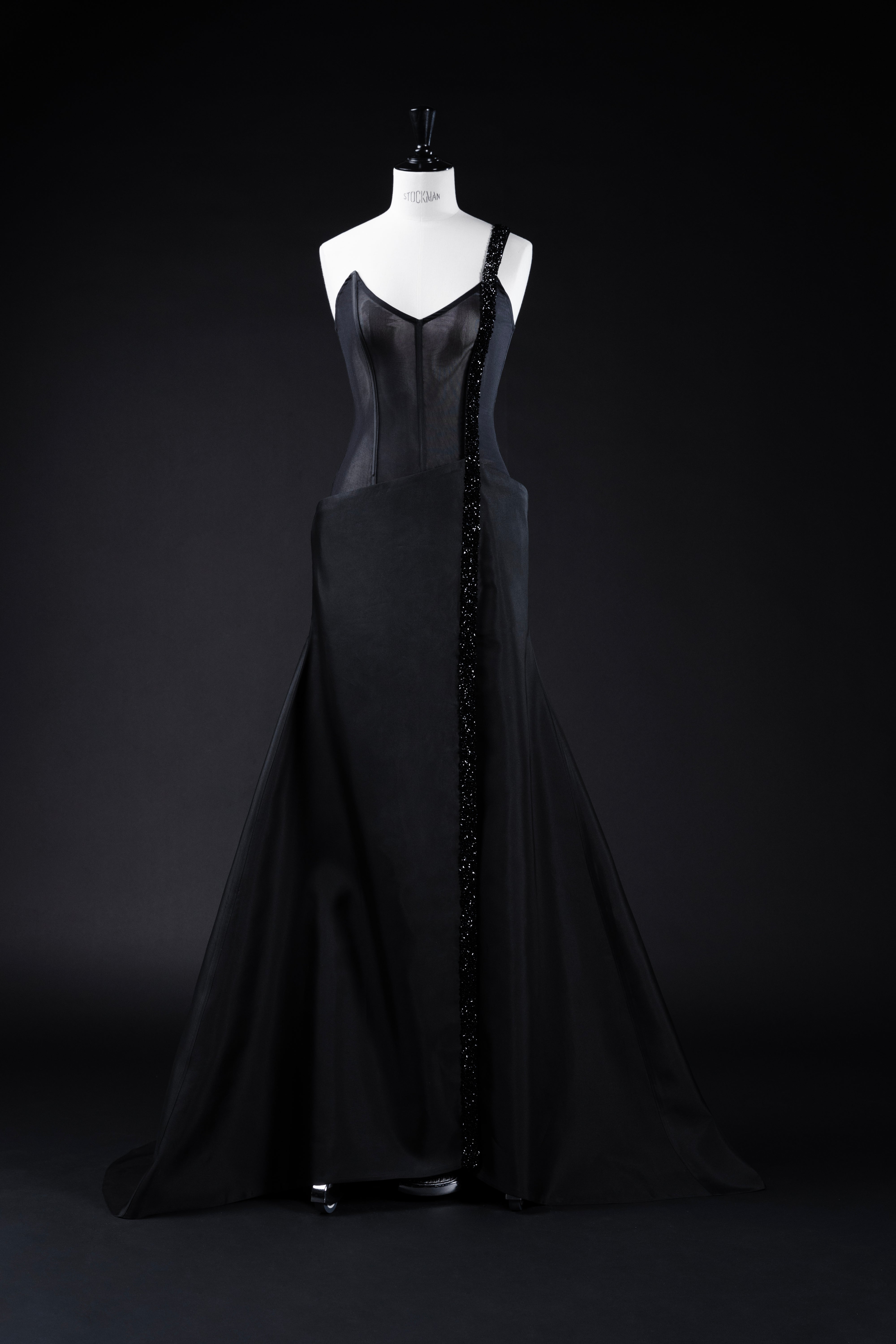 JOAN FALLING STRAPS EMBROIDERED GOWN