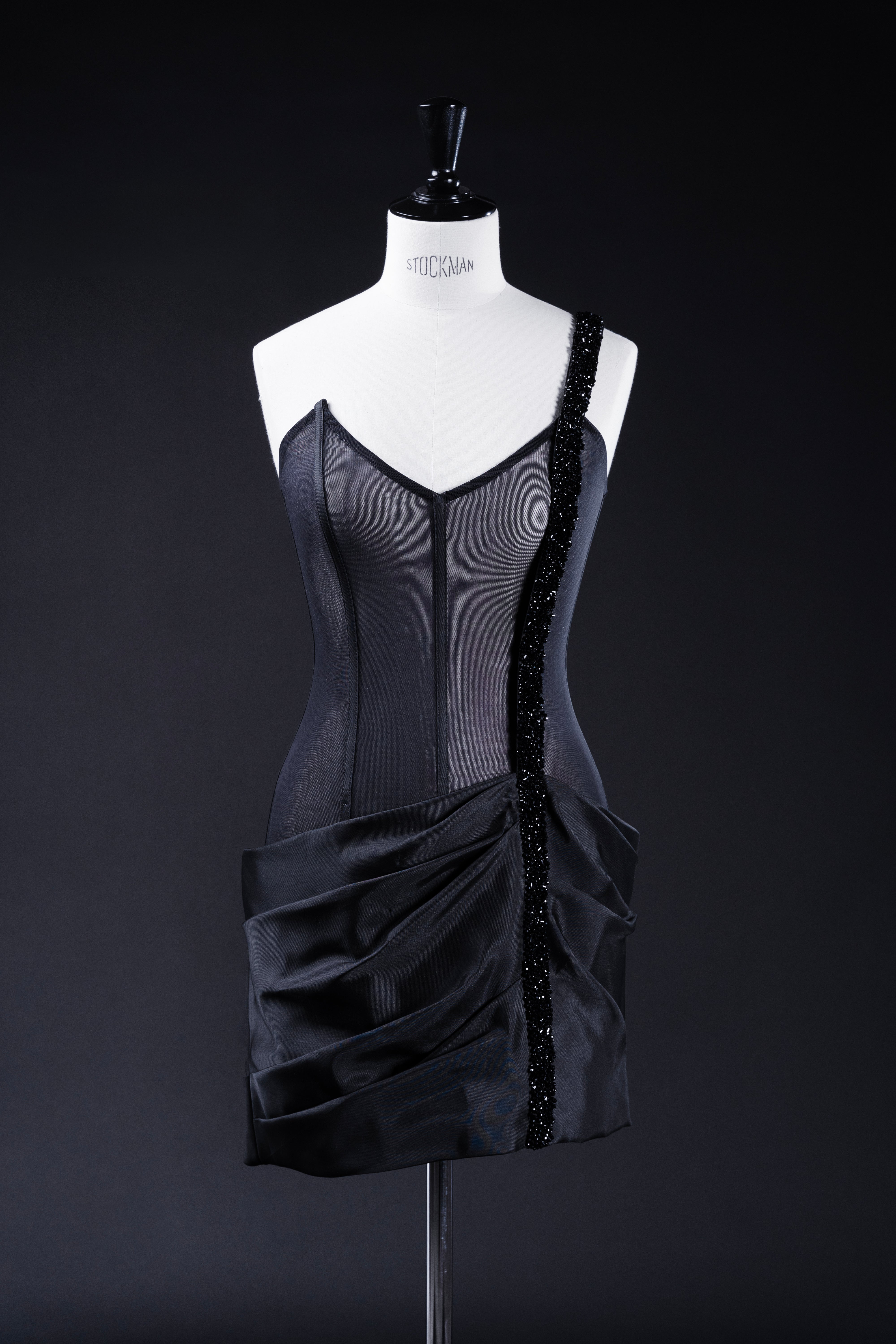 COLLEEN FALLING MINI DRESS WITH EMBROIDERY