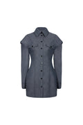 FALLING SHOULDERS SHIRT-DRESS